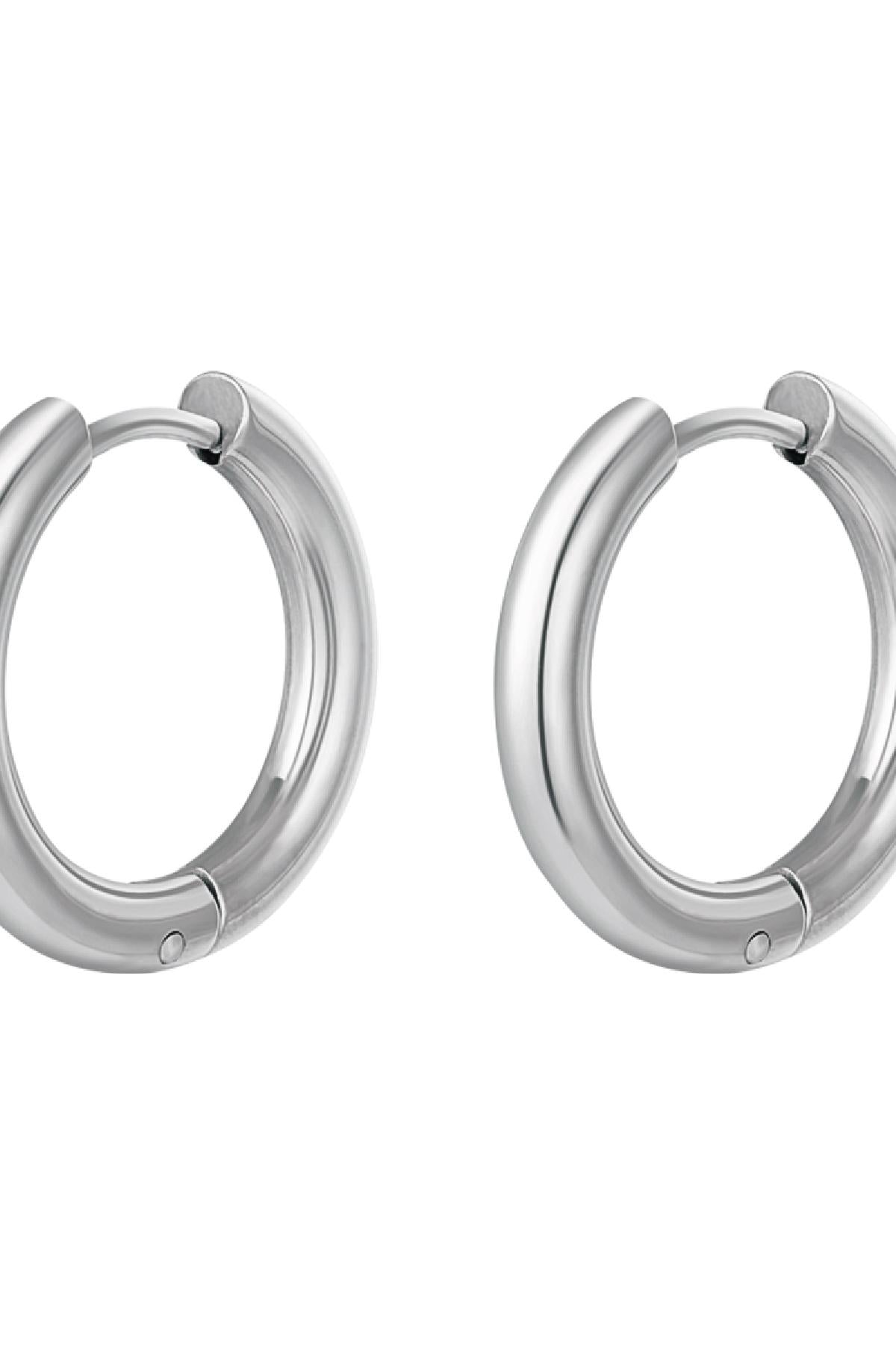 Creoles simple XL Gold Color Stainless Steel