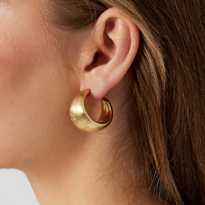 Elegant Statement Hoop Earrings in Silver & Gold