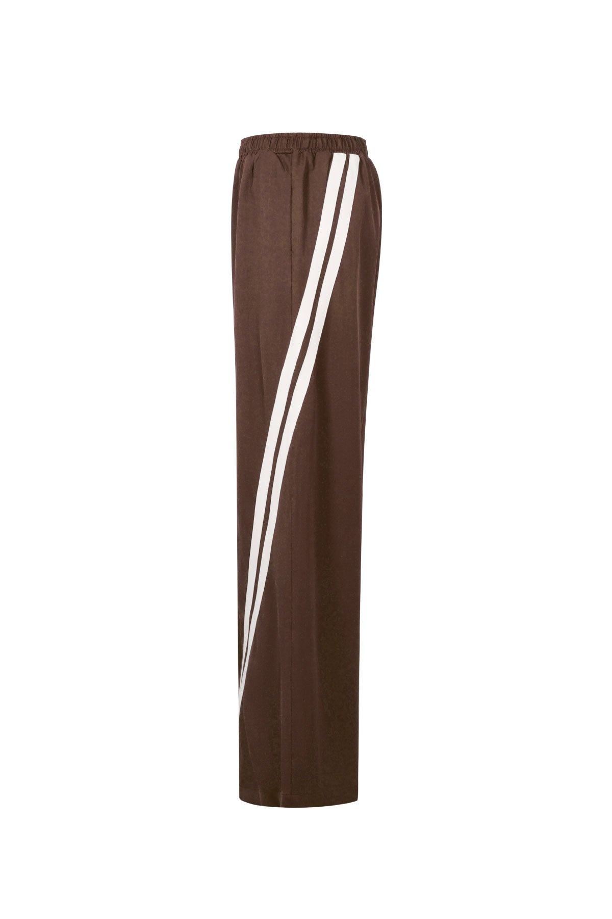 Woven Polyester Fiber Women's Straight Leg Pants Sporty Contrast Stripes