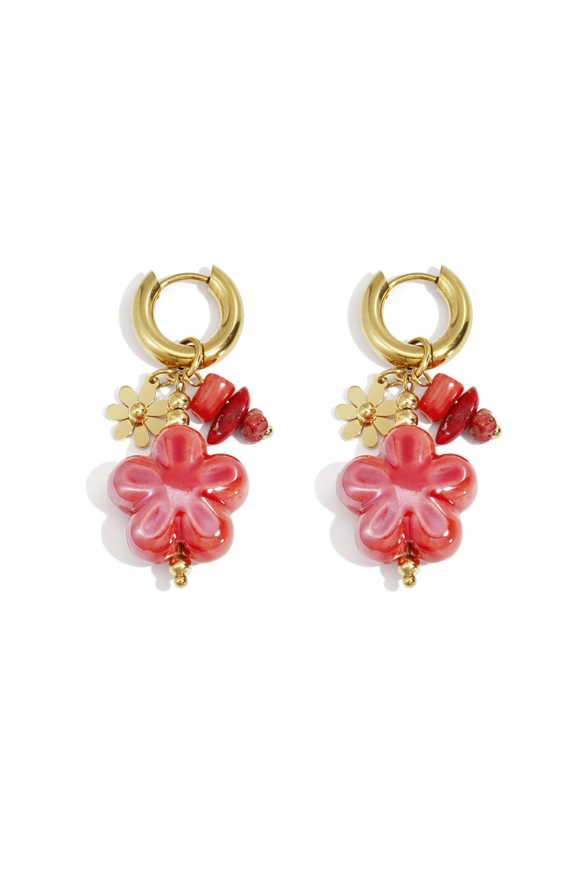 Stainless Steel Drop Earrings Flower Daily Daily Simple Series Women's jewelry