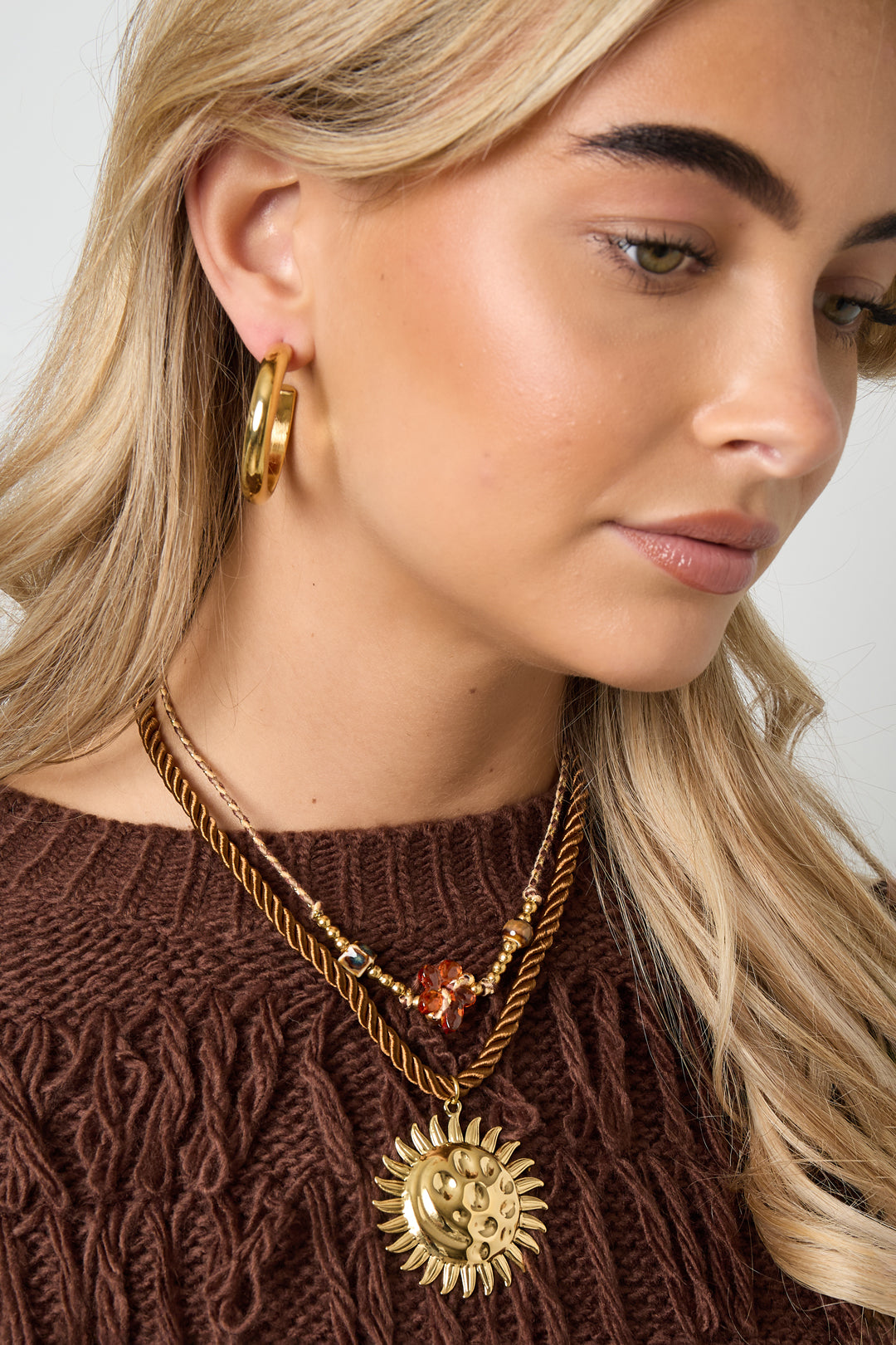 Polyester Beaded Necklaces Flower Casual Daily Simple Series Women's jewelry