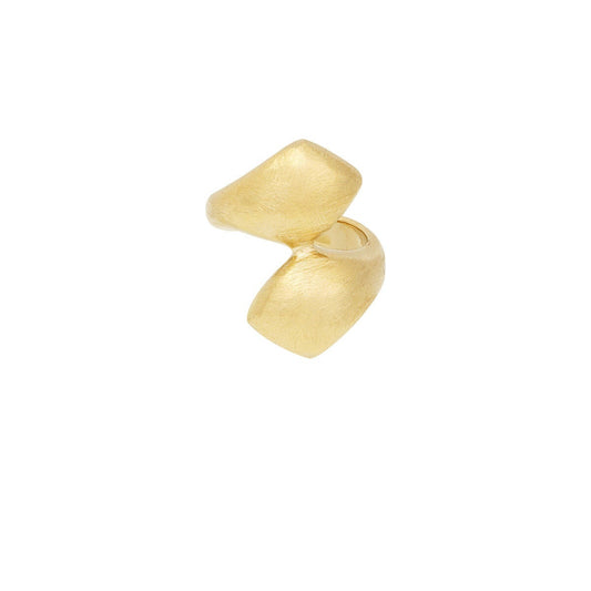 Elegant Statement Ring in Silver & Gold