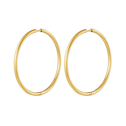 stainless steel earrings hoops large