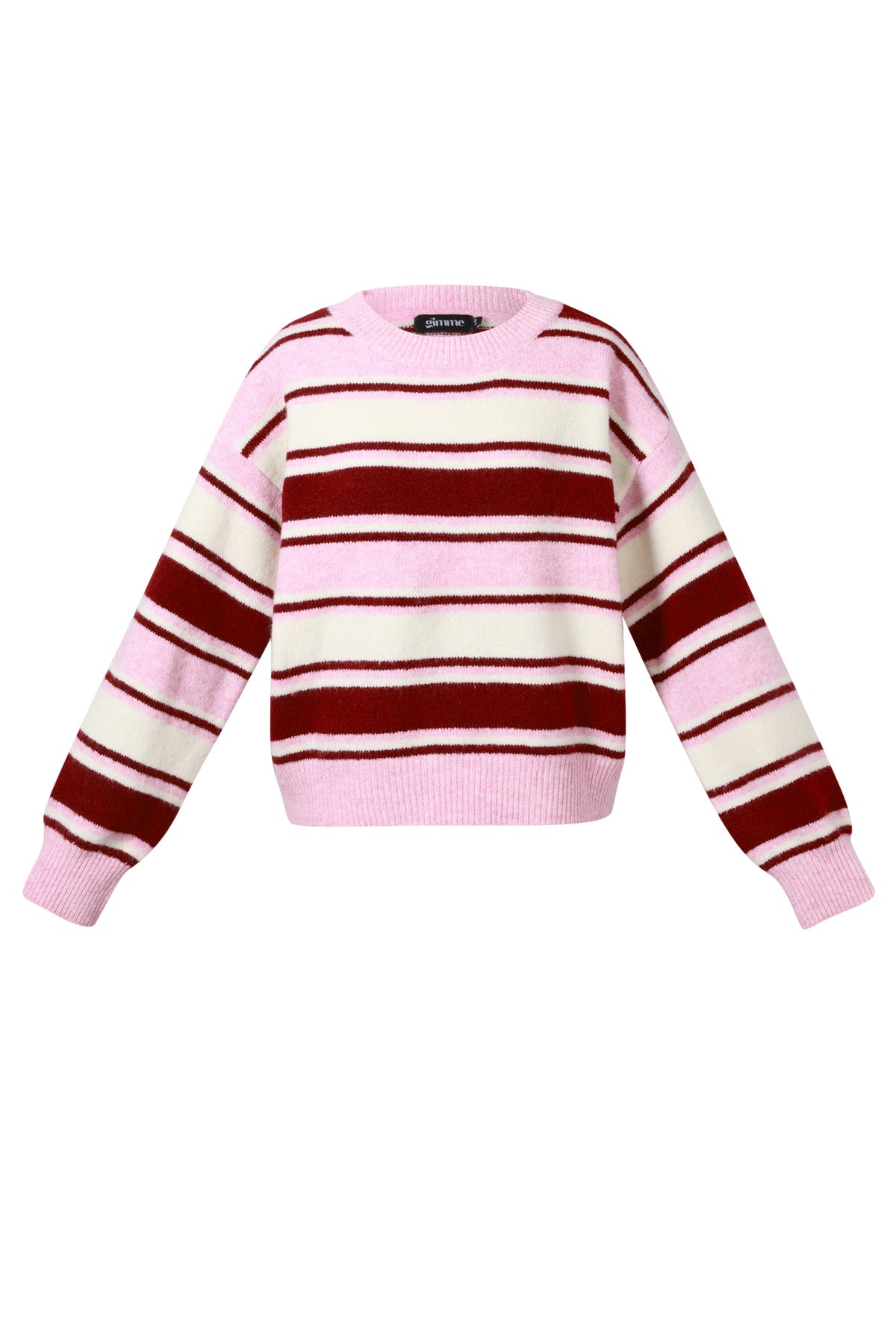 Knitted Polyester Fiber Women's Knit Sweaters Casual Stripes