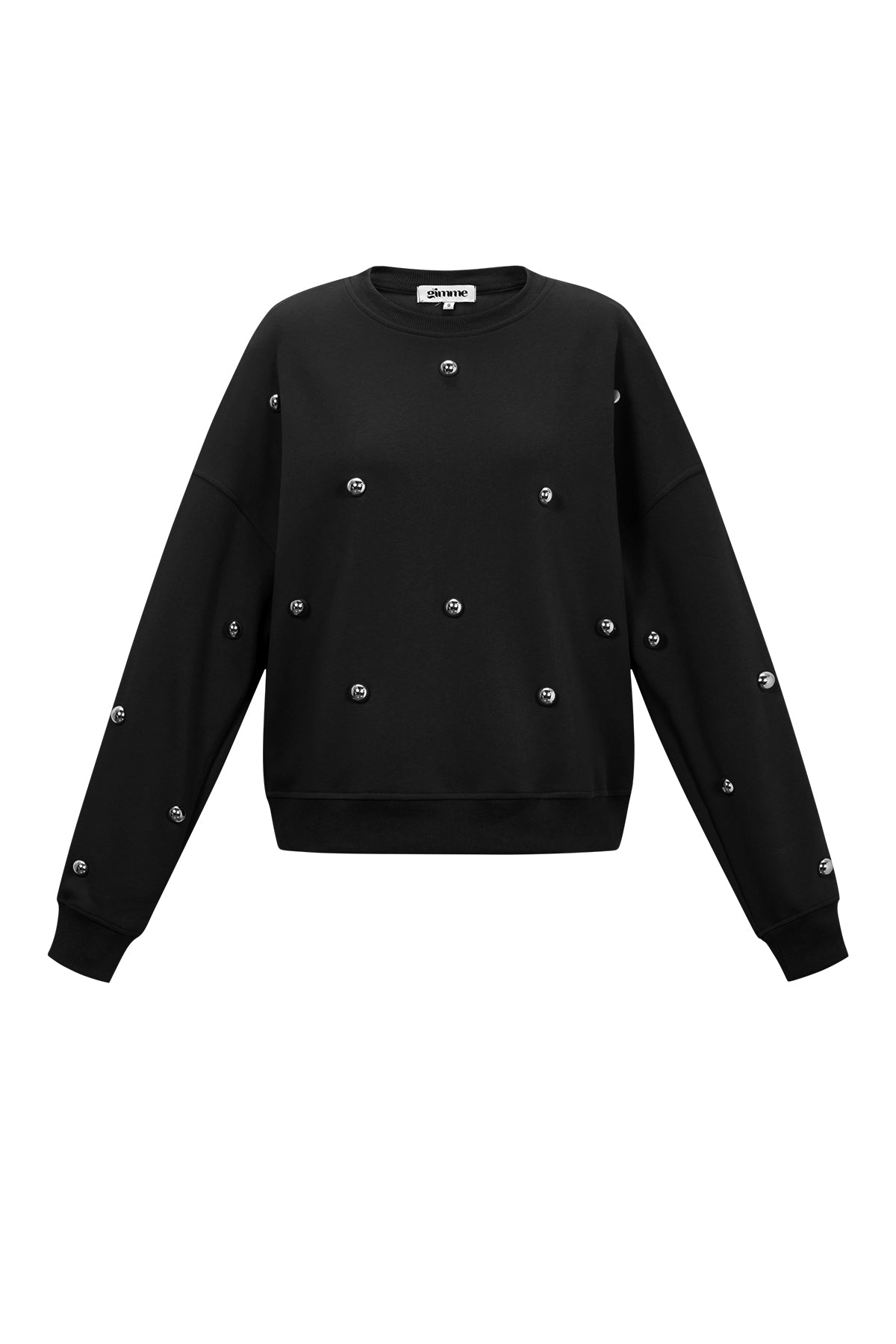 Gebreide Katoen Vrouwen Lange Mouw Top Casual Polkadots