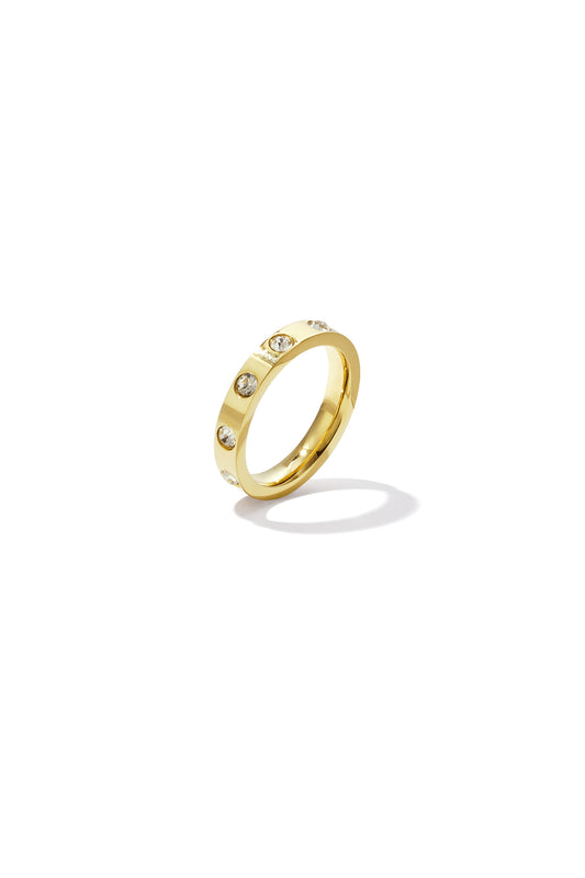 Ring met minimalistische steentjes