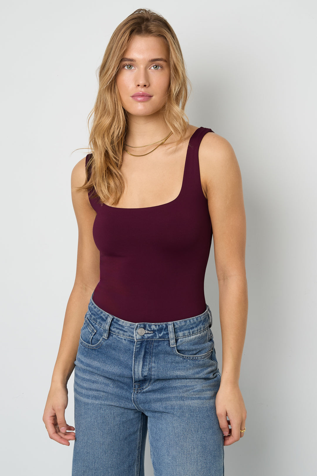 Knitted Nylon Shapewear Bodysuit Basic Solid Color