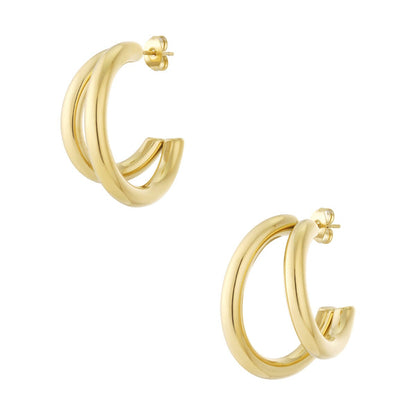 Stylish Stainless Steel Hoop Earrings for Everyday Glam