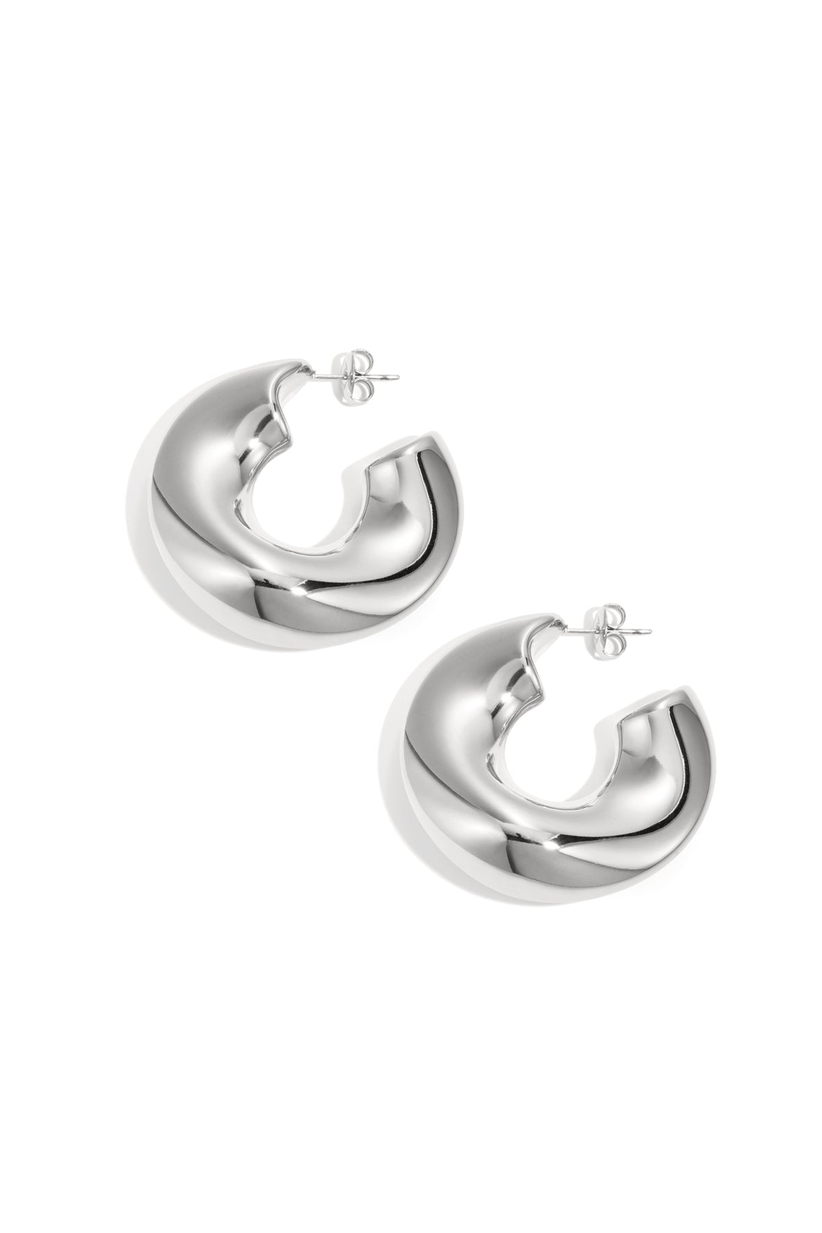 Stainless Steel Hoop Earrings circle Casual Daily Simple Series Women's jewelry