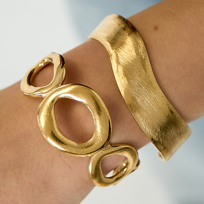 Stainless Steel Cuff Bracelets irregular shape Casual Daily Simple Series Women's jewelry