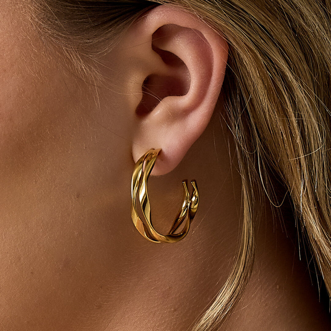 Stylish Stainless Steel Hoop Earrings for Women