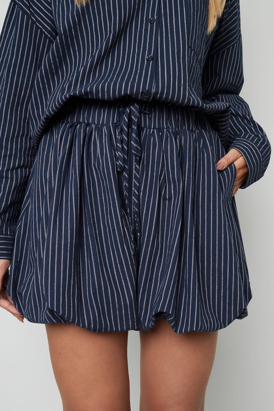 Woven Cotton Women's Shorts Casual Stripes