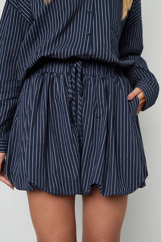 Woven Cotton Women's Shorts Casual Stripes
