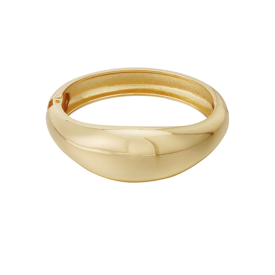 Elegant Gold-Toned Irregular Bangle for Everyday Elegance