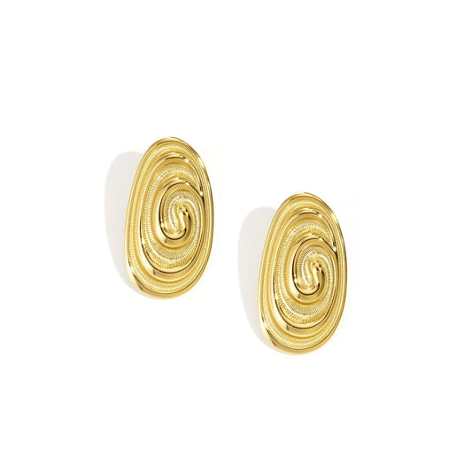 Lumé Gold Irregular Shaped Stud Earrings for Everyday Wear