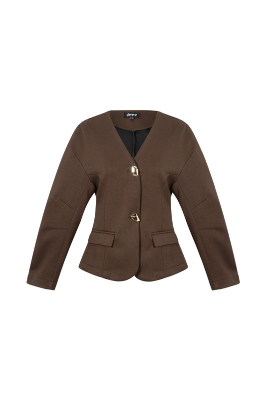 Woven Polyester Fiber Women's Suit Set Elegant Solid Color Fall/Winter
