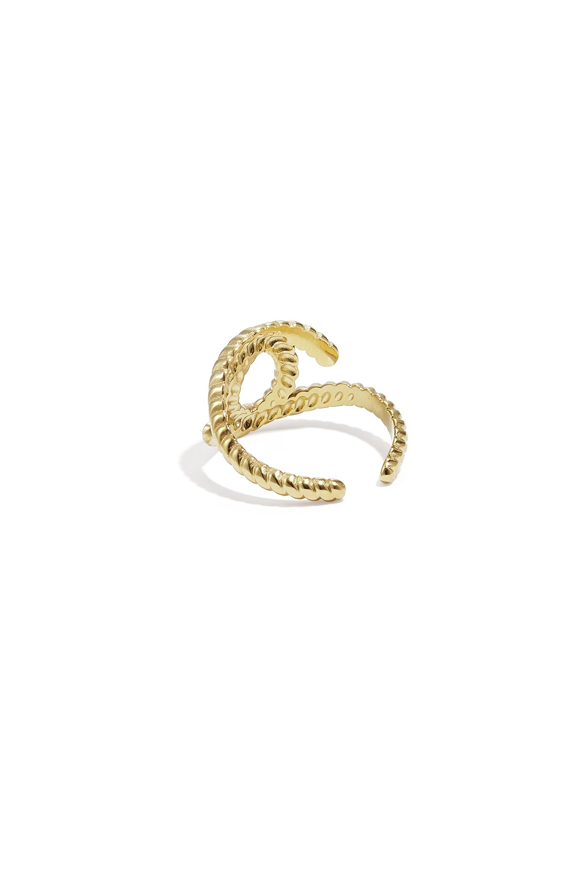 Opvallende ringen van roestvrij staal uit de Casual Daily Simple-serie voor dames.