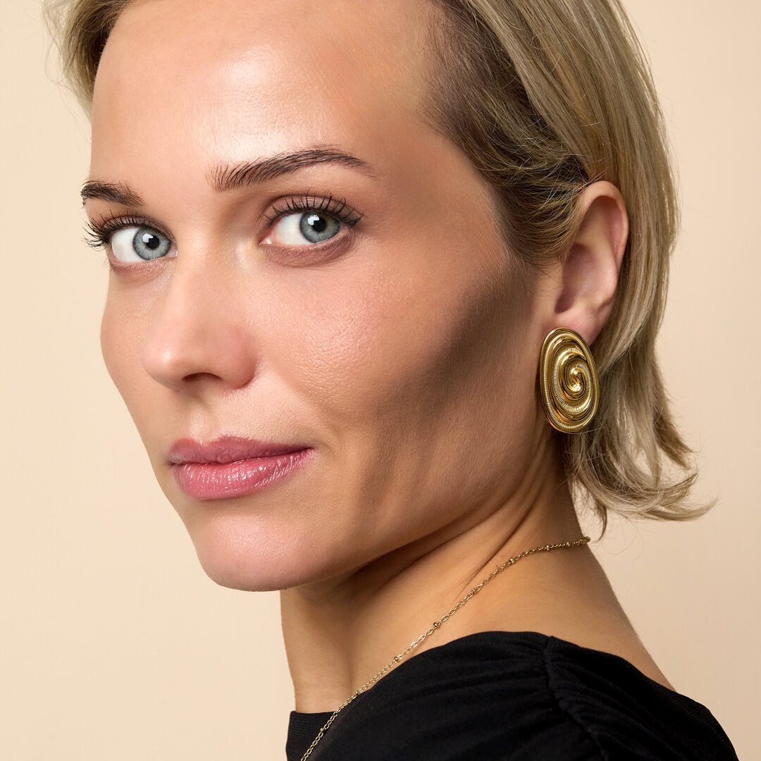Lumé Gold Irregular Shaped Stud Earrings for Everyday Wear