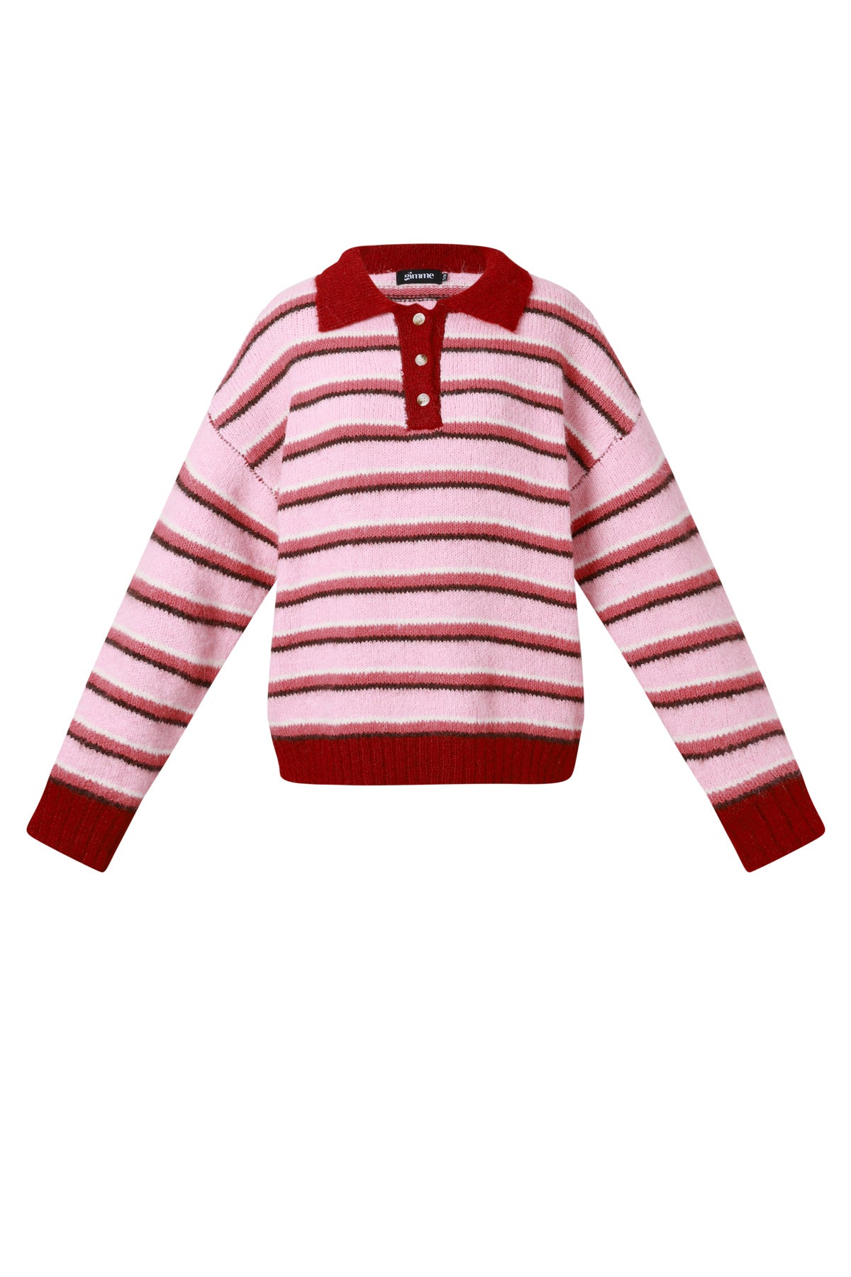 Knitted Polyester Fiber Women's Knit Sweater Casual Stripes