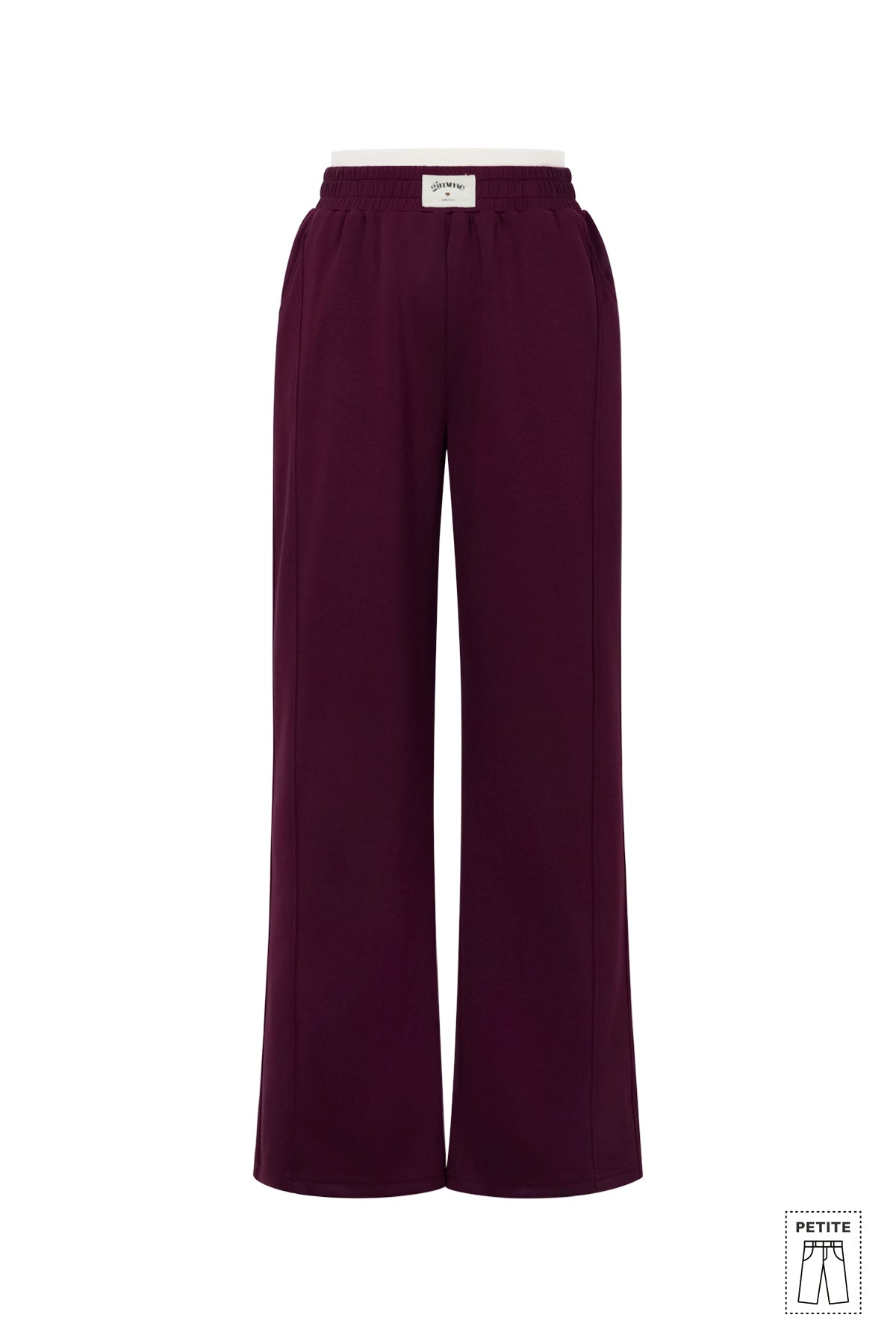 Knitted Polyester Fiber Women's Straight Leg Pants Sporty Solid Color