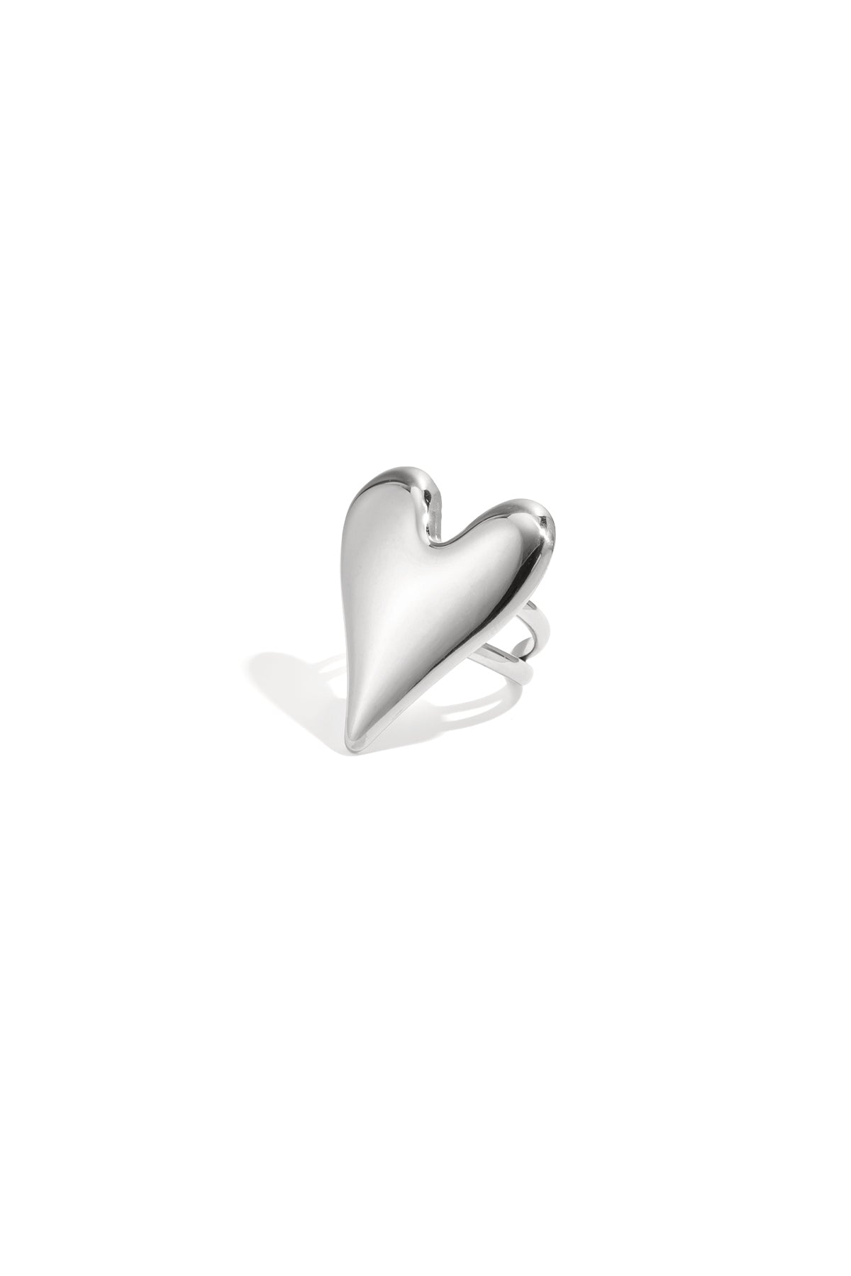 Statement ring met groot hart