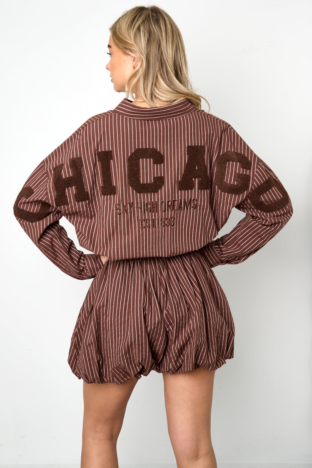 Geweven Katoen Vrouwen Overhemd Casual Letters
