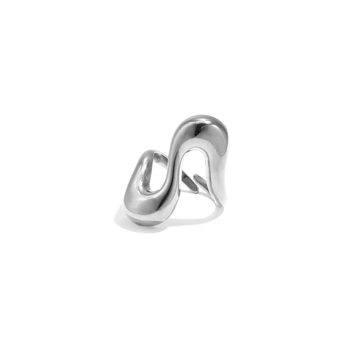 Elegant Adjustable Statement Ring in Silver & Gold