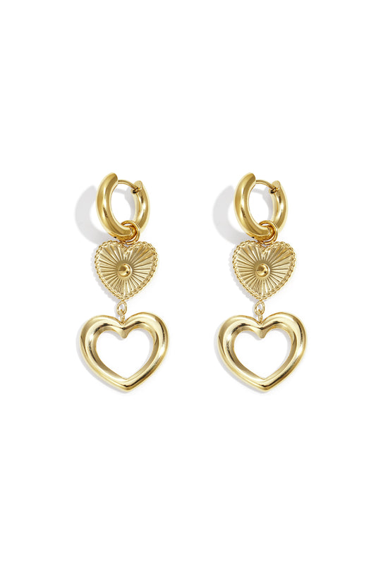 Stainless Steel Drop Earrings Heart Casual Daily Simple Series Women's jewelry